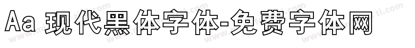 Aa 现代黑体字体字体转换